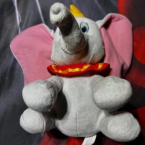Disney Gray and Pink Elephant Plush dumbo